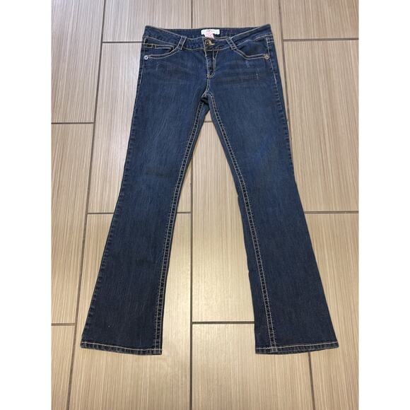 y2k grunge streetwear rodeo western cowgirl Candies bootcut jeans womens sz 11 - Picture 3 of 10